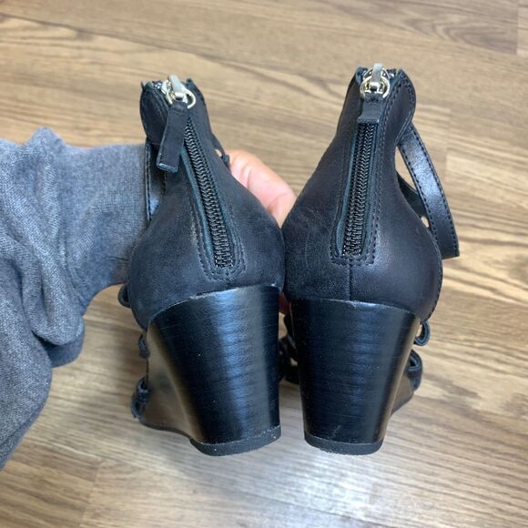 Sofft Ravello Black Wedge Sandals Sz 10M Walk Comfort Cushion Style Cage Sandals - Picture 4 of 9